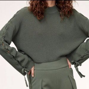 Aritzia Wilfred Sage Green Knit Long Sleeve new with tags
